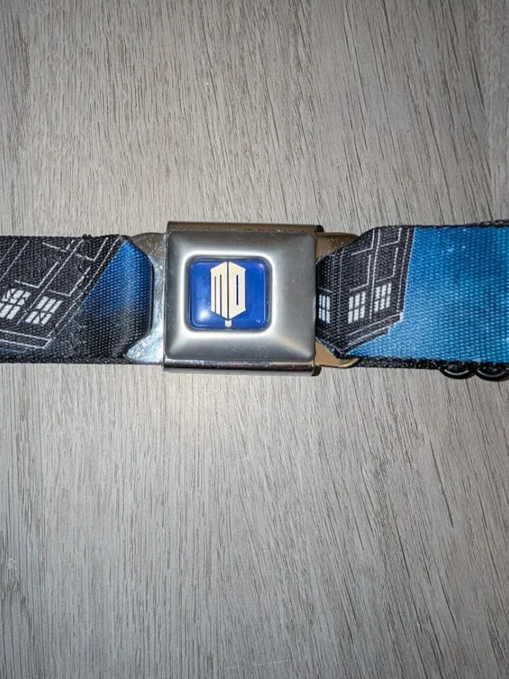 Doctor Who TARDIS Seatbelt Buckle Belt Buckle-Down Adjustable Blue Novelty